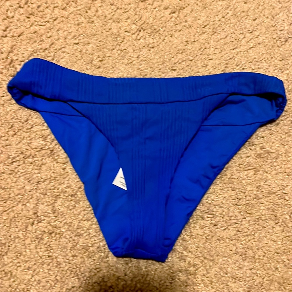 L Space Blue swimsuit bottoms - ribbed